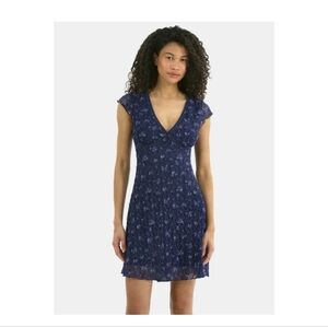 No Boundaries Navy Floral Mini Dress